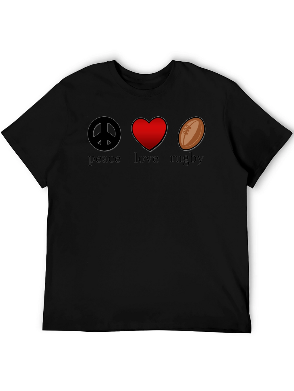 Peace Love Rugby Graphic T-Shirt