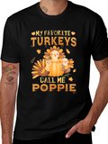 My Favorite Turkeys Call Me Poppie T-Shirt