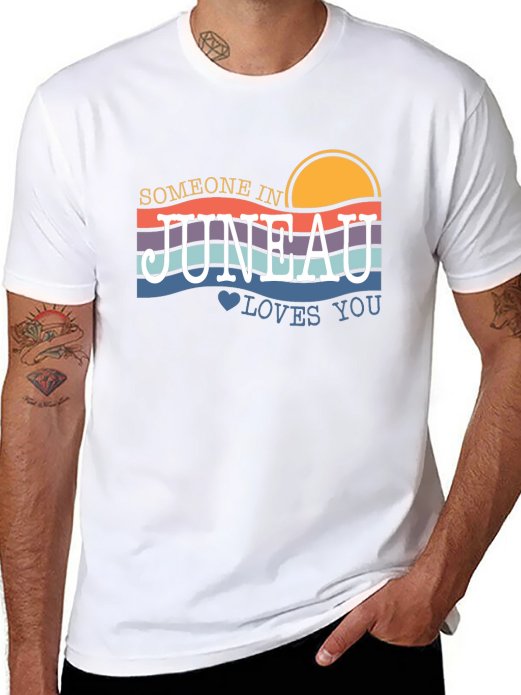 Juneau Alaska Sunset Graphic T-Shirt