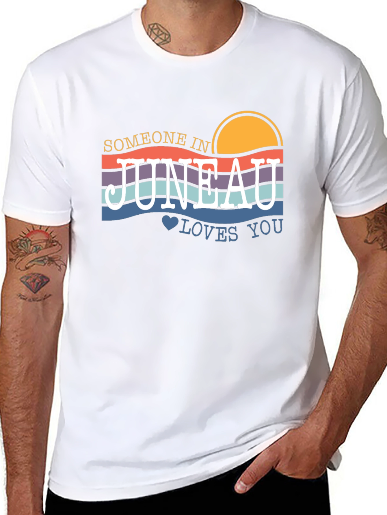 Juneau Alaska Sunset Graphic T-Shirt