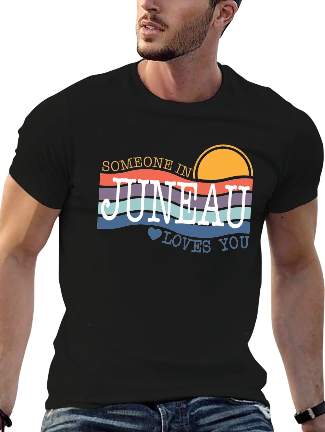 Juneau Alaska Sunset Graphic T-Shirt
