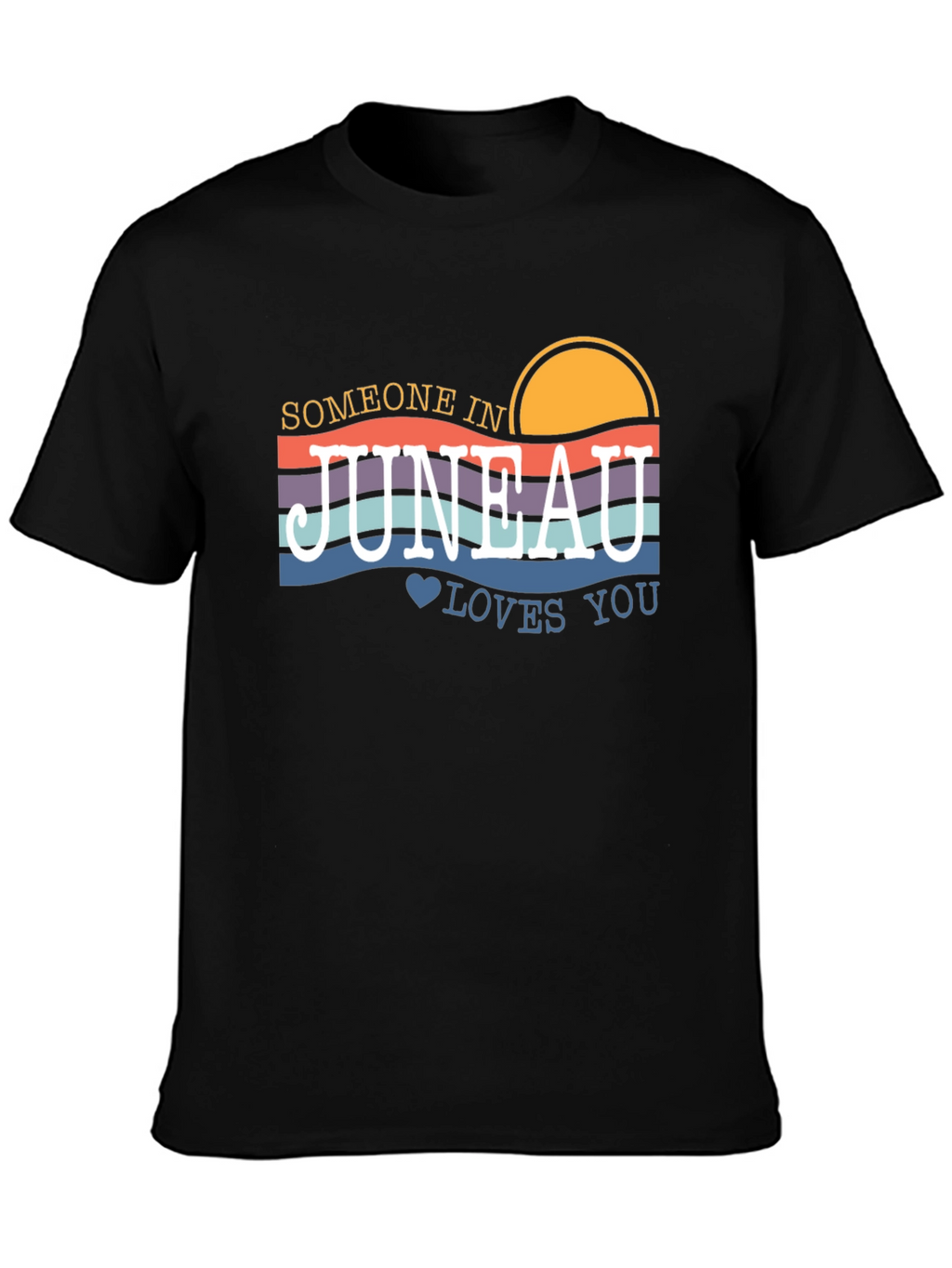 Juneau Alaska Sunset Graphic T-Shirt