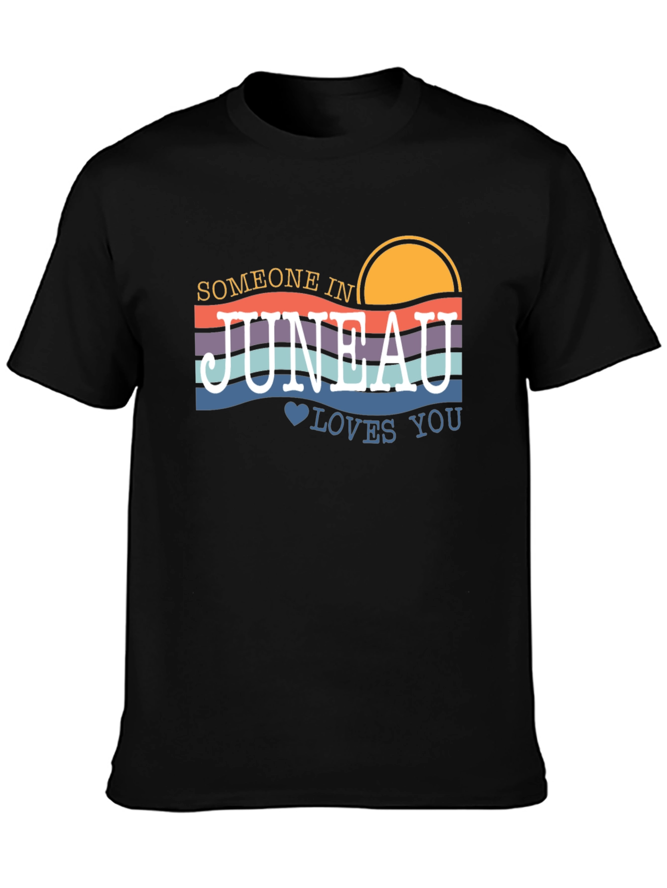 Juneau Alaska Sunset Graphic T-Shirt