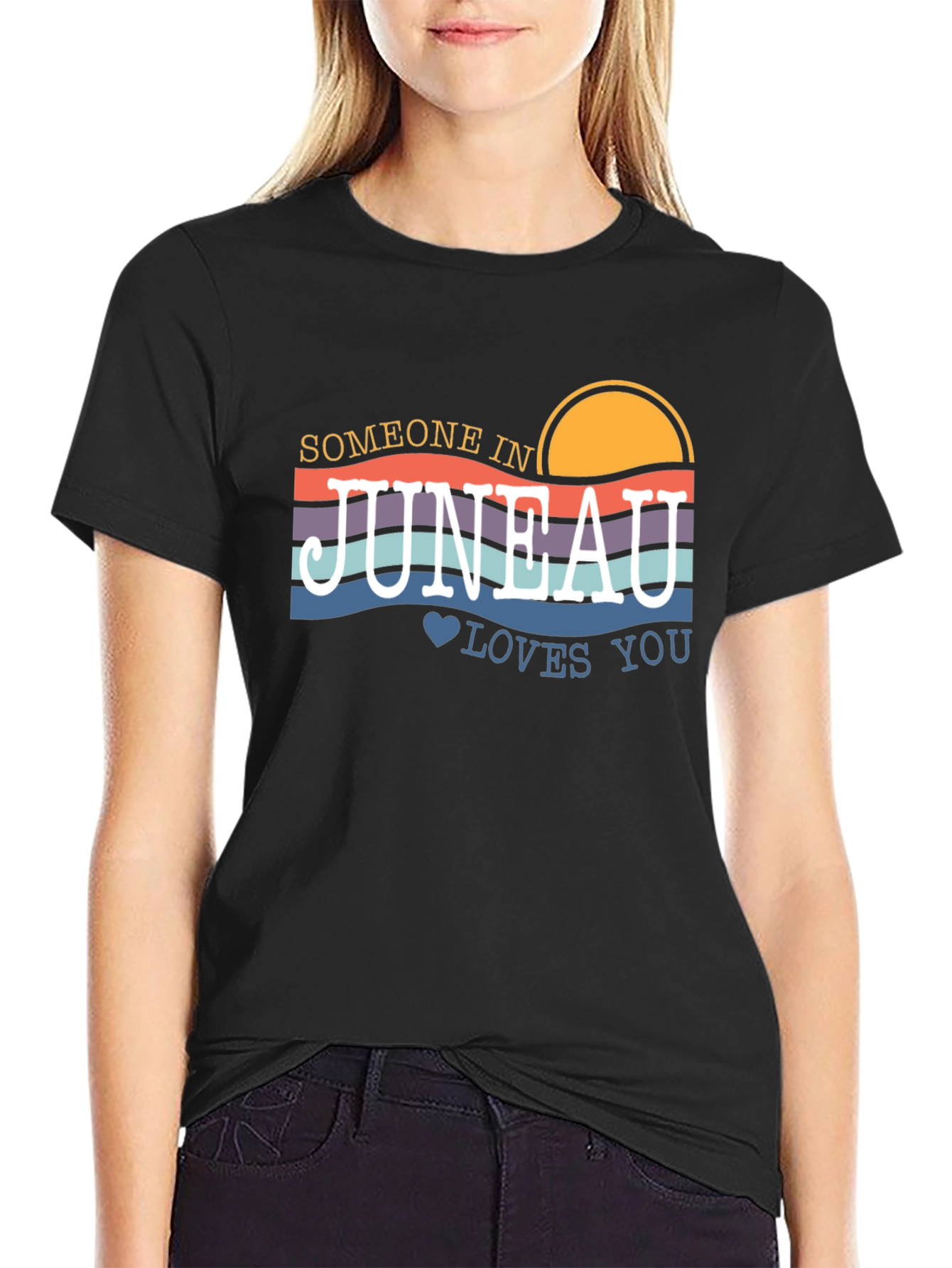 Juneau Alaska Sunset Graphic T-Shirt