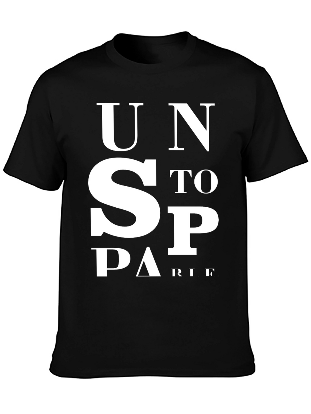 Unstoppable Mens Black Graphic T-Shirt