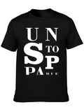 Unstoppable Mens Black Graphic T-Shirt