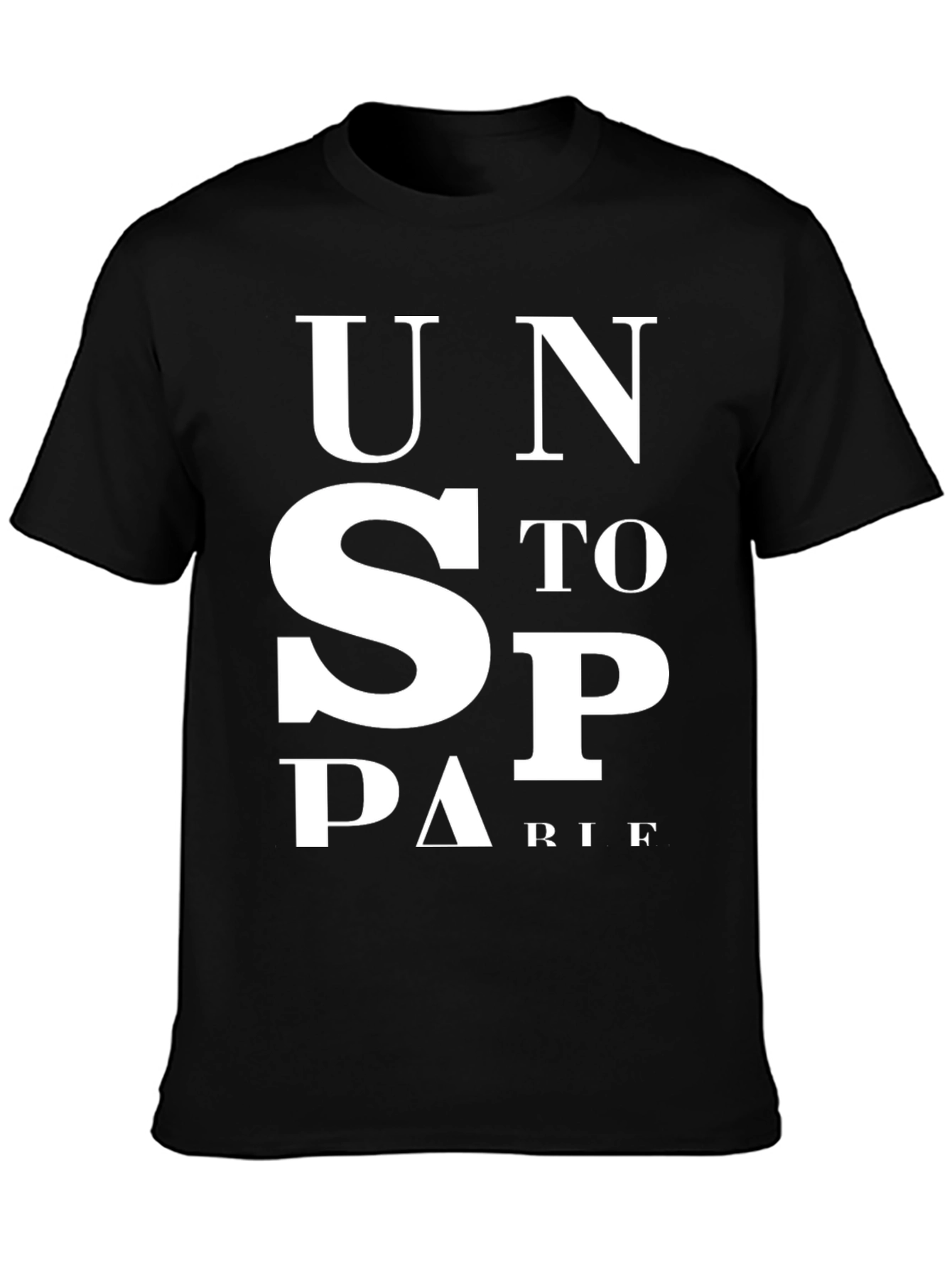 Unstoppable Mens Black Graphic T-Shirt