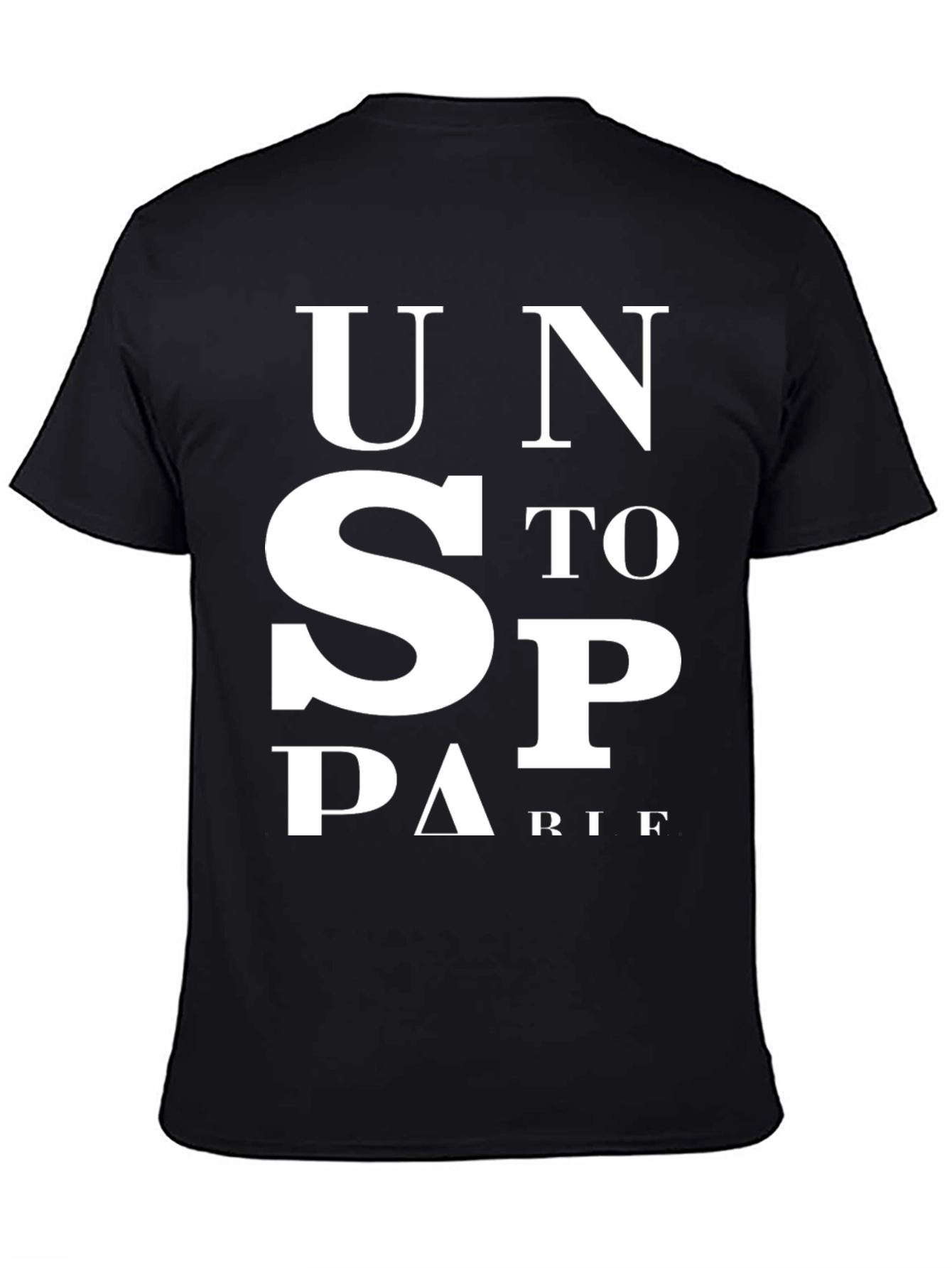 Unstoppable Mens Black Graphic T-Shirt