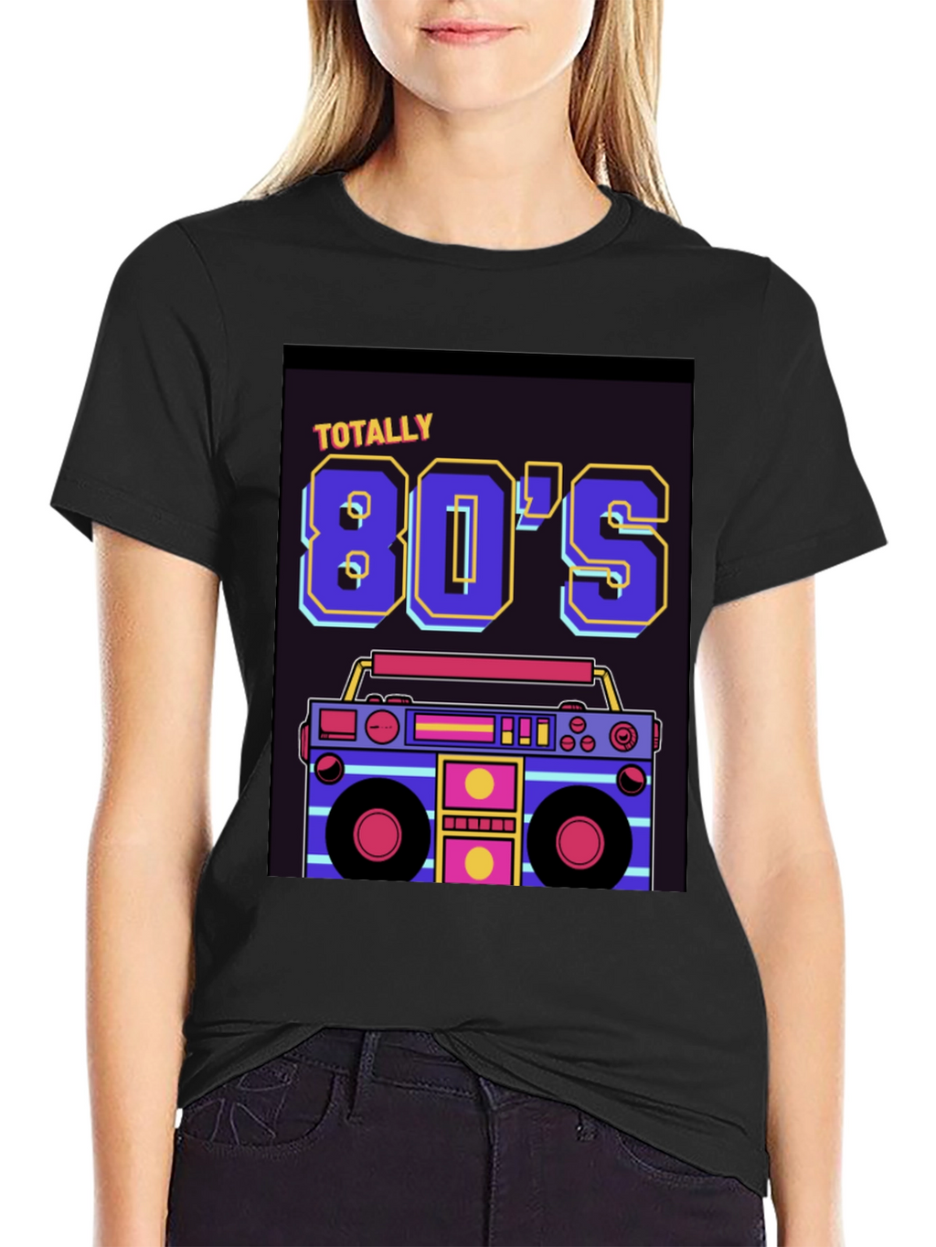 Totally 80s Retro Boombox Graphic T-Shirt