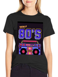 Totally 80s Retro Boombox Graphic T-Shirt