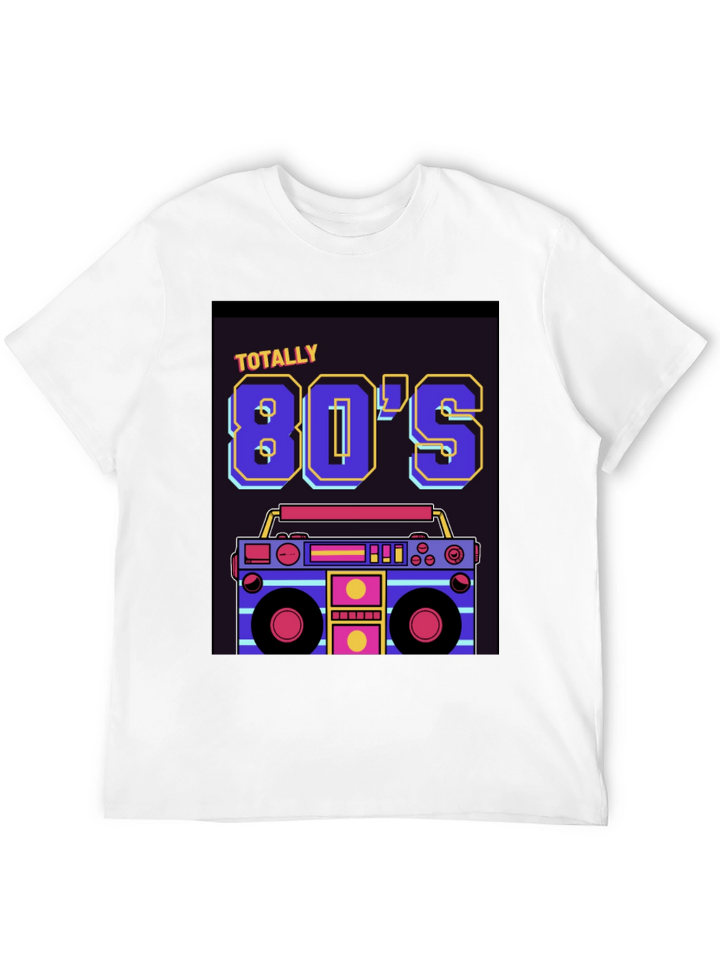 Totally 80s Retro Boombox Graphic T-Shirt