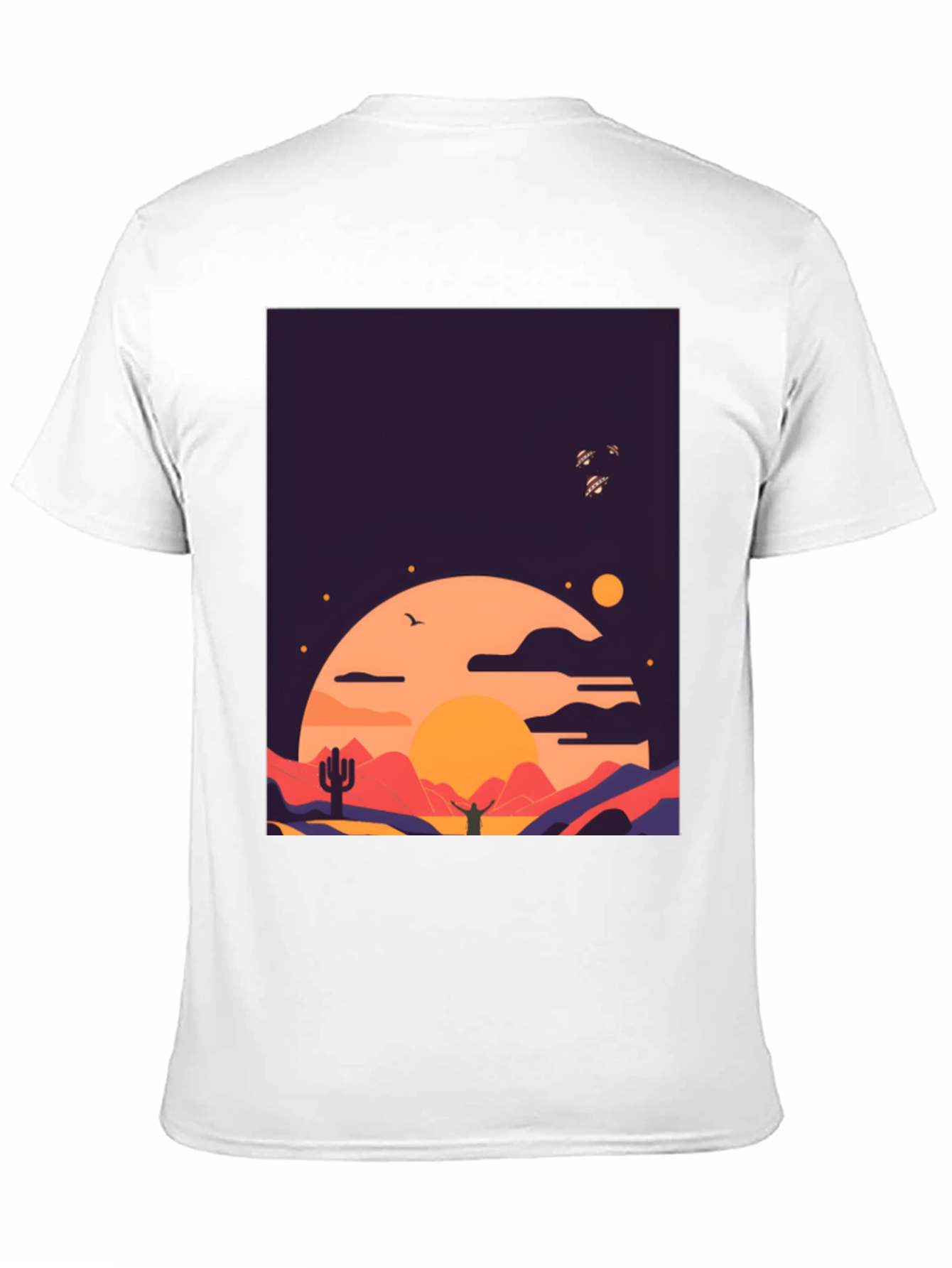 Desert Sunset Graphic Tee - Stylish Cotton T-Shirt
