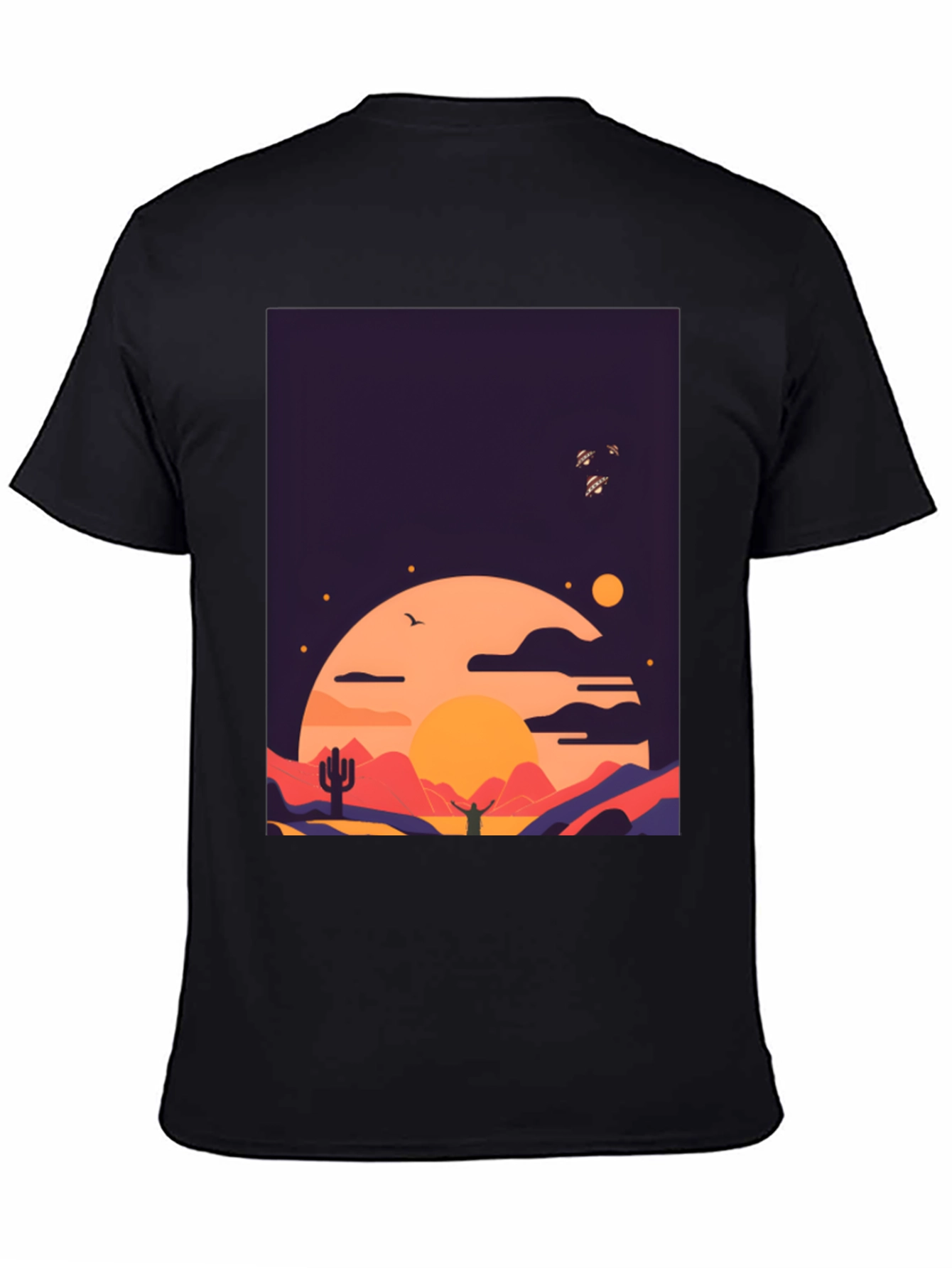 Desert Sunset Graphic Tee - Stylish Cotton T-Shirt
