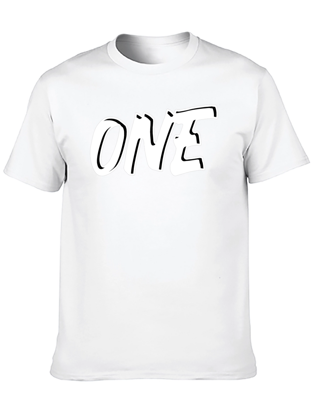 Bold ONE Graphic Tee - Black Cotton Blend