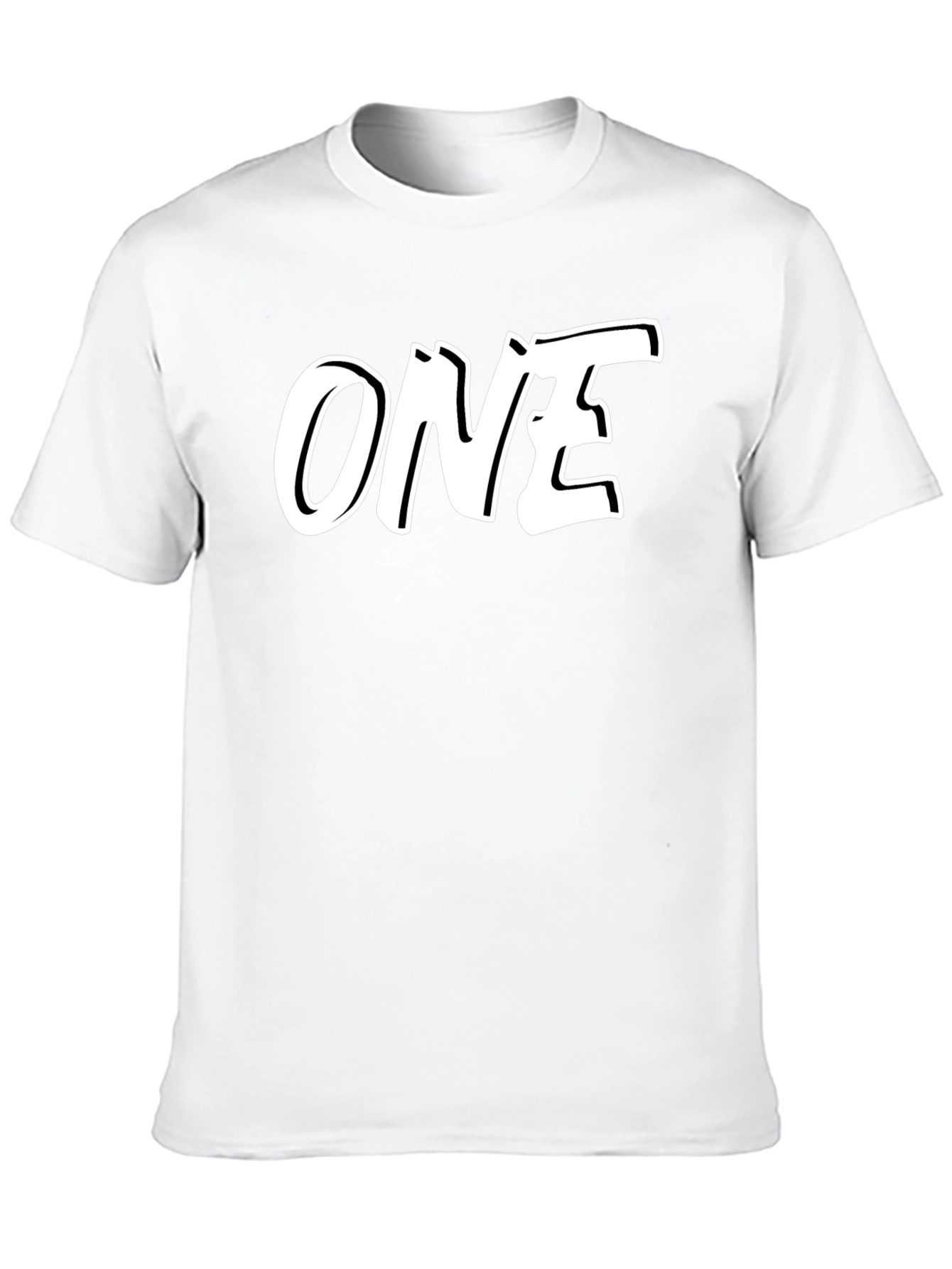 Bold ONE Graphic Tee - Black Cotton Blend