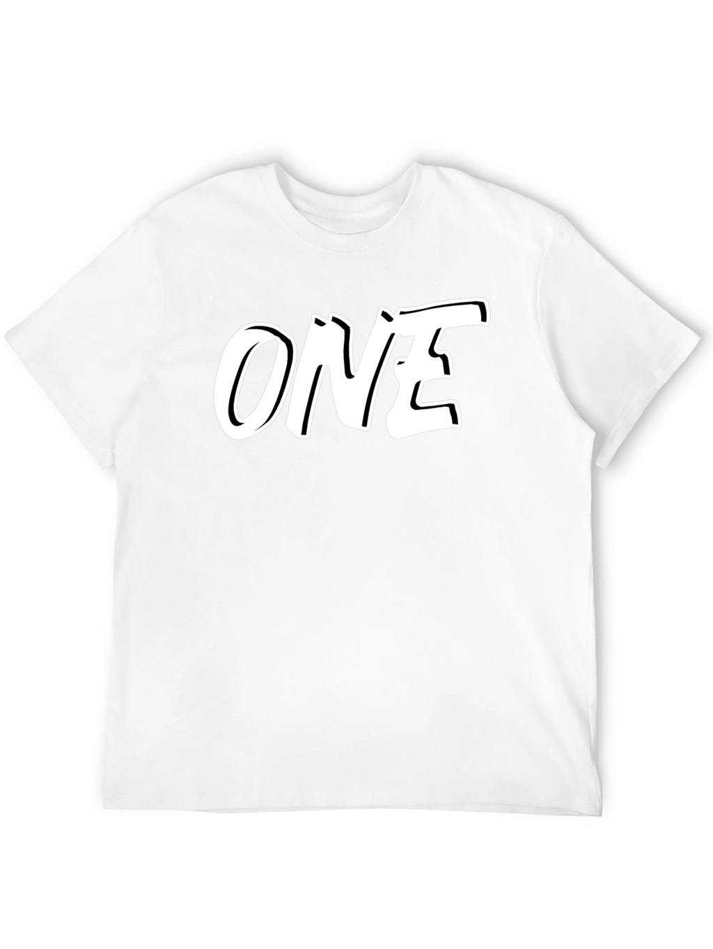 Bold ONE Graphic Tee - Black Cotton Blend