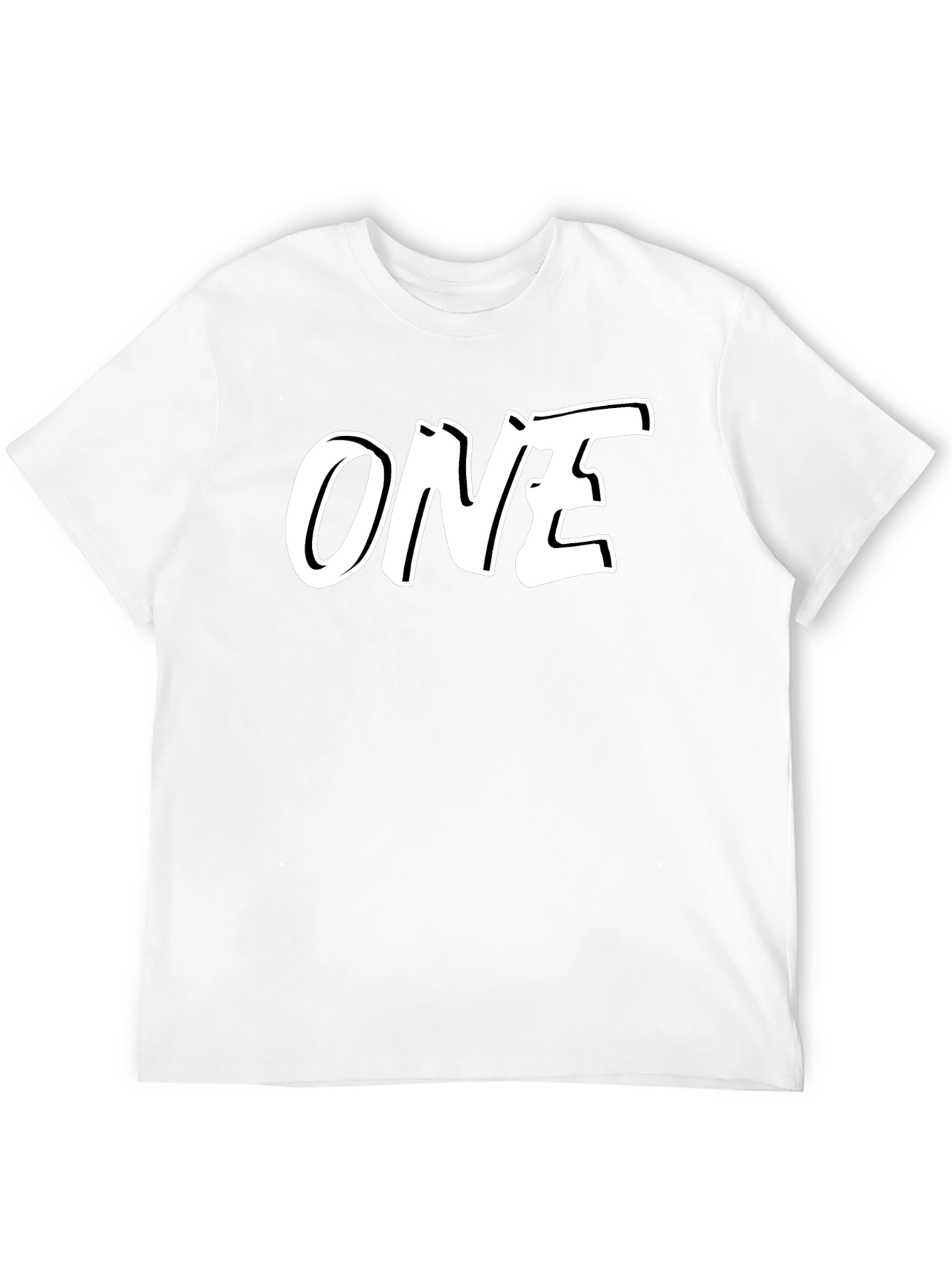 Bold ONE Graphic Tee - Black Cotton Blend