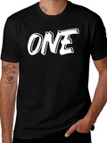 Bold ONE Graphic Tee - Black Cotton Blend