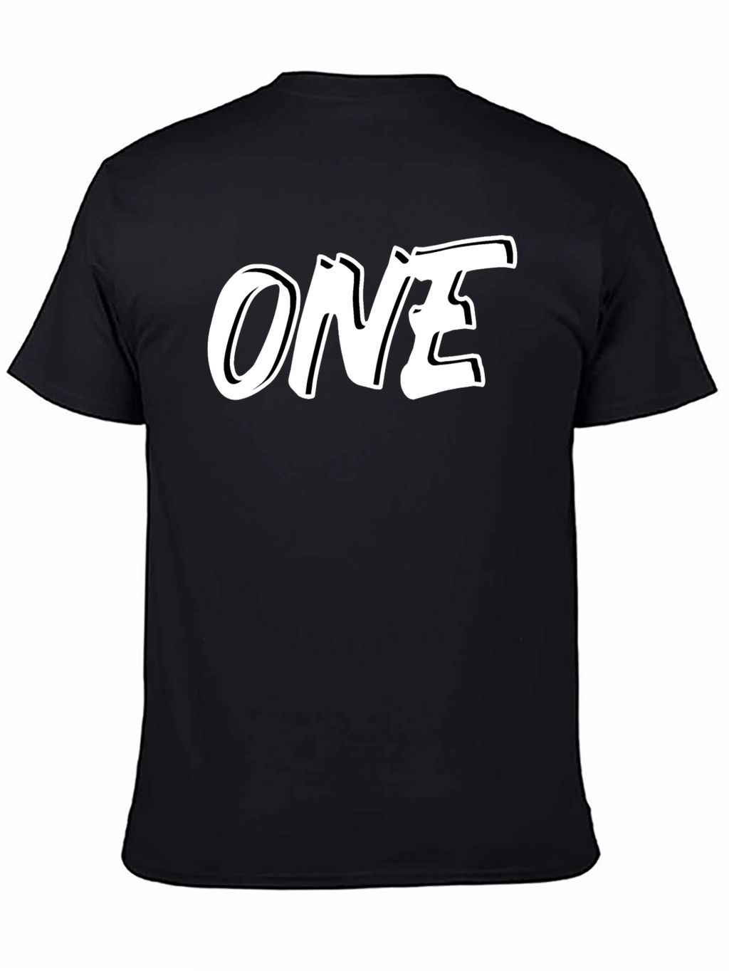 Bold ONE Graphic Tee - Black Cotton Blend