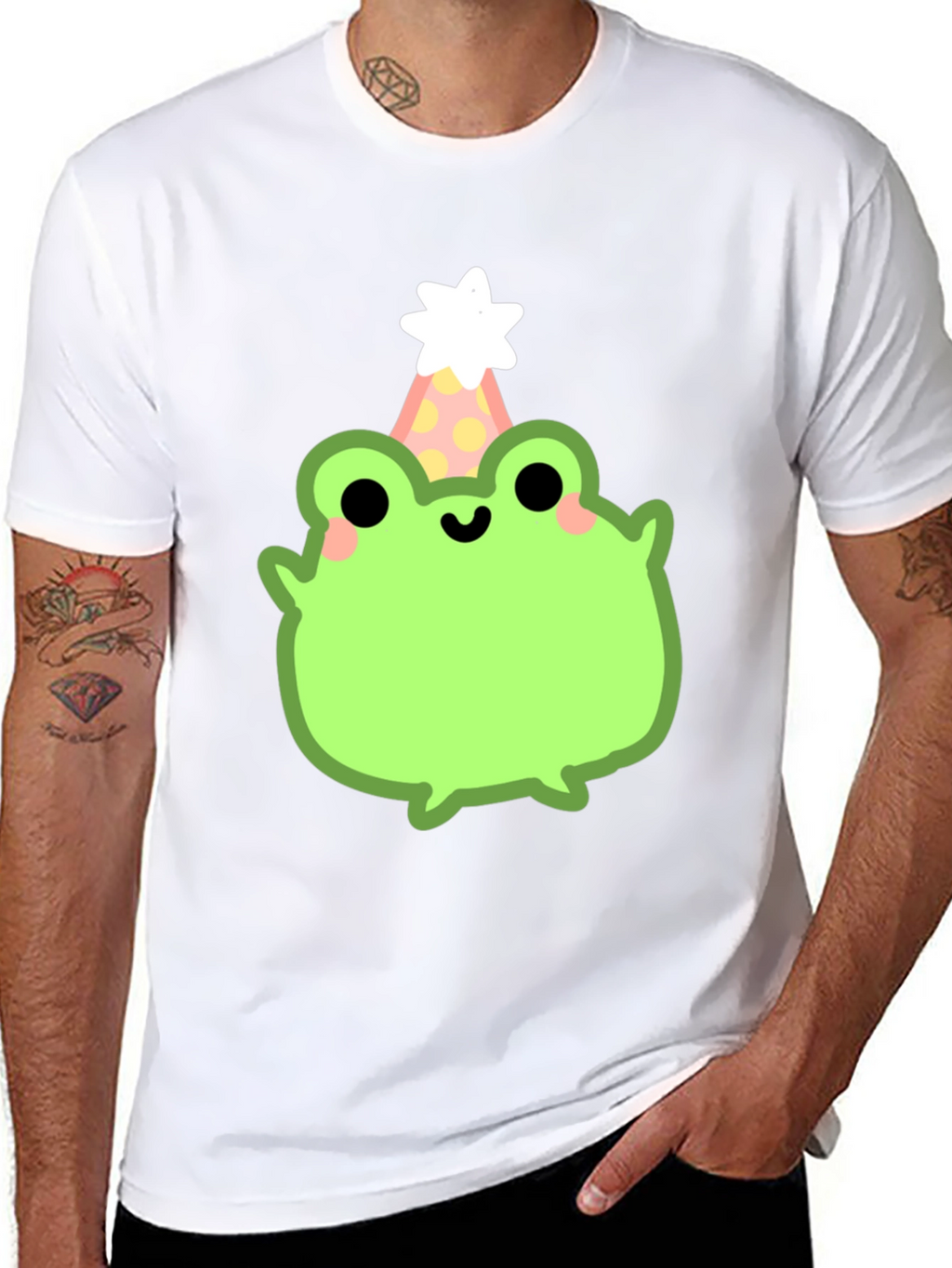 Party Frog Graphic Tee - Fun & Festive Design