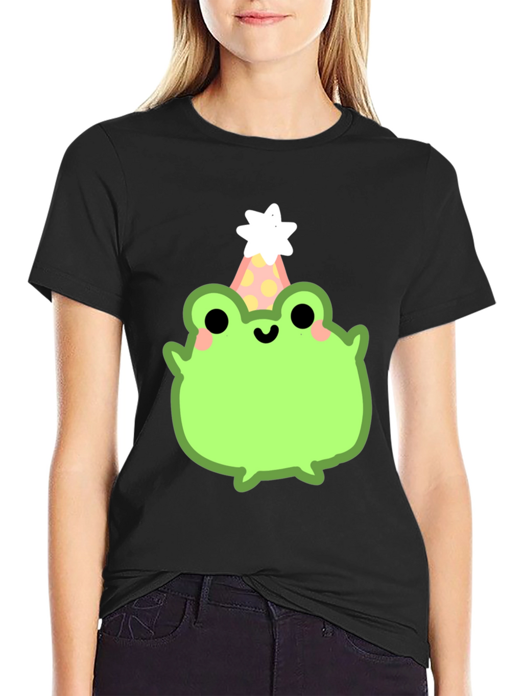 Party Frog Graphic Tee - Fun & Festive Design