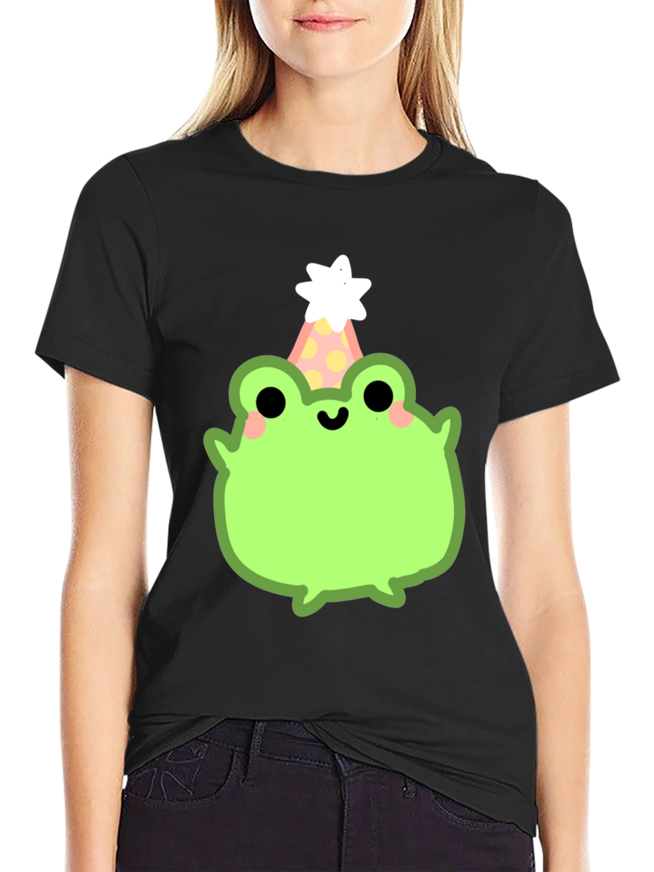 Party Frog Graphic Tee - Fun & Festive Design