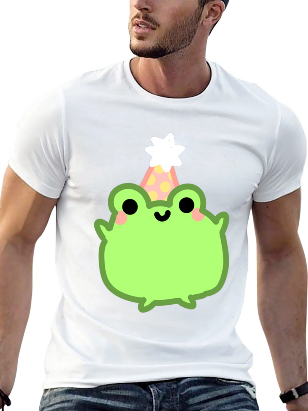 Party Frog Graphic Tee - Fun & Festive Design