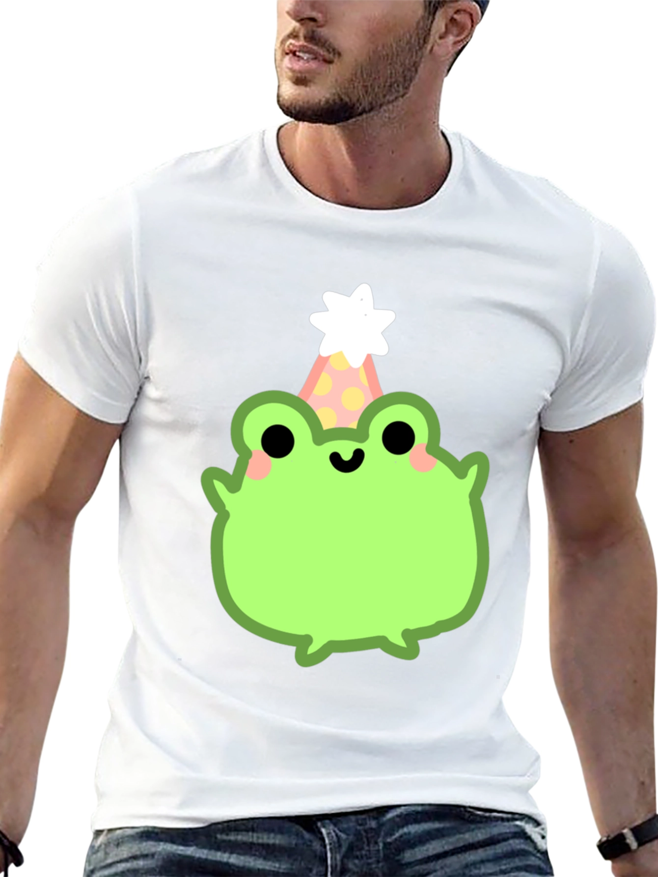 Party Frog Graphic Tee - Fun & Festive Design