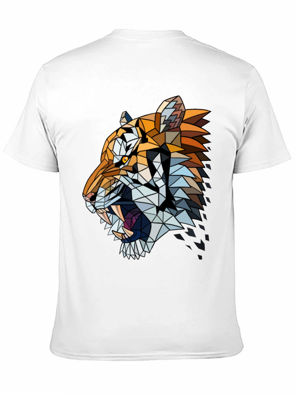 Geometric Tiger Graphic Print Tee