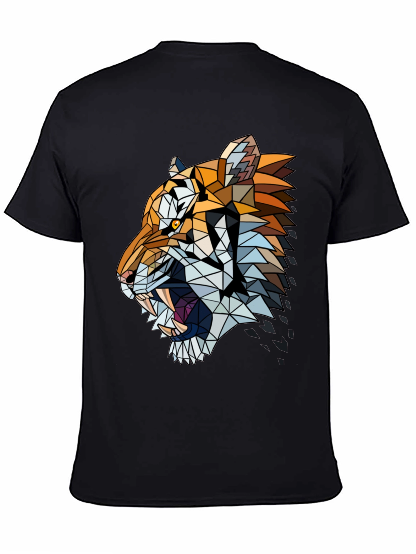 Geometric Tiger Graphic Print Tee