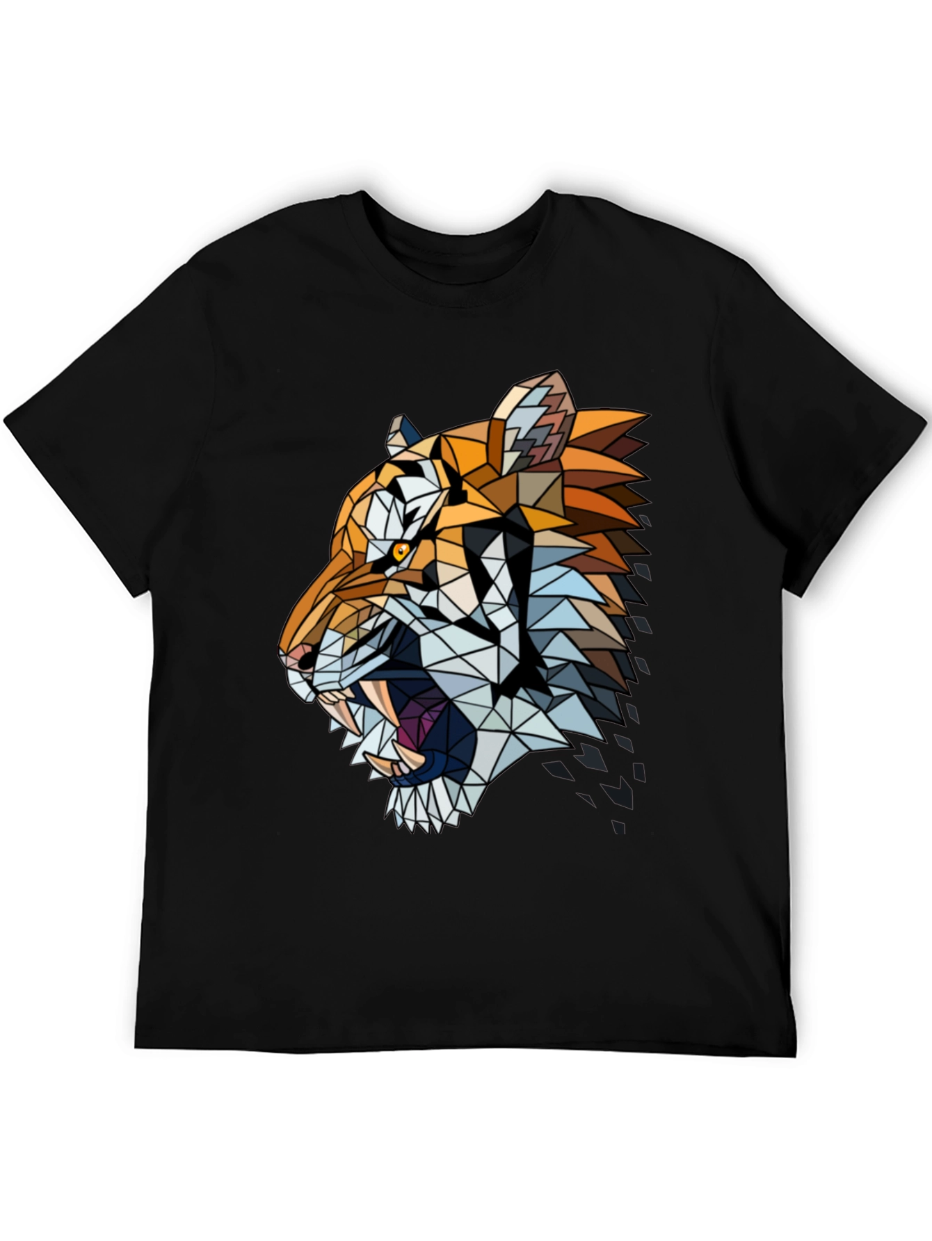 Geometric Tiger Graphic Print Tee