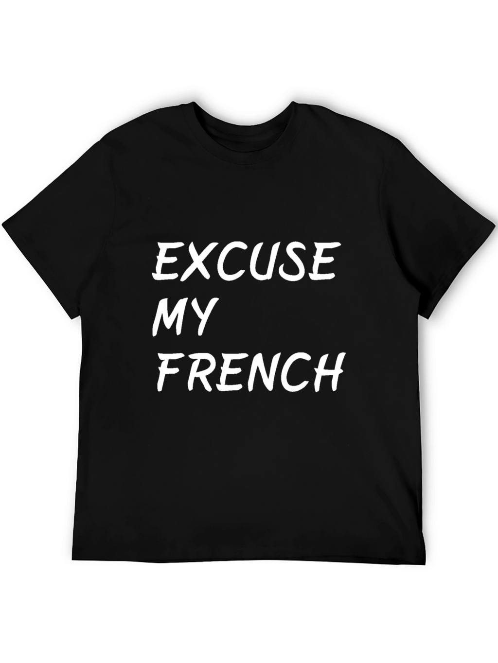 Excuse My French Graphic Tee - Black Cotton T-Shirt