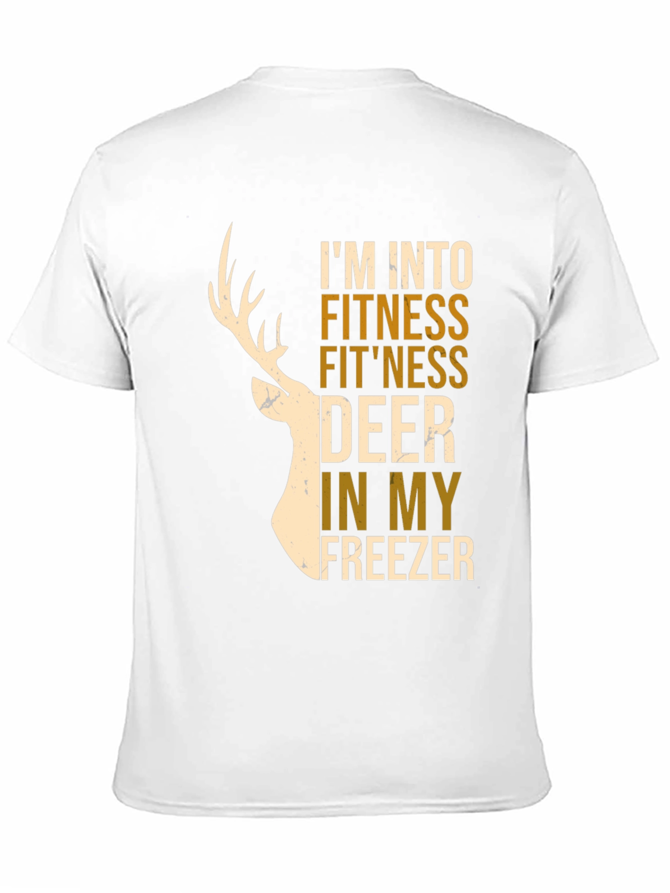 Fitness Deer Freezer Novelty Graphic T-Shirt