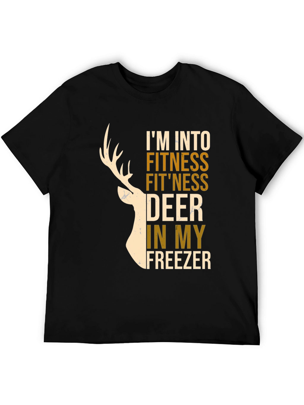 Fitness Deer Freezer Novelty Graphic T-Shirt