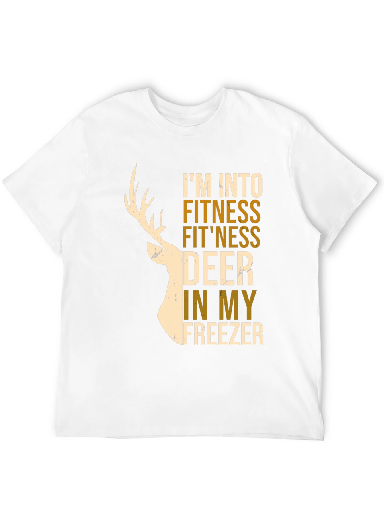 Fitness Deer Freezer Novelty Graphic T-Shirt