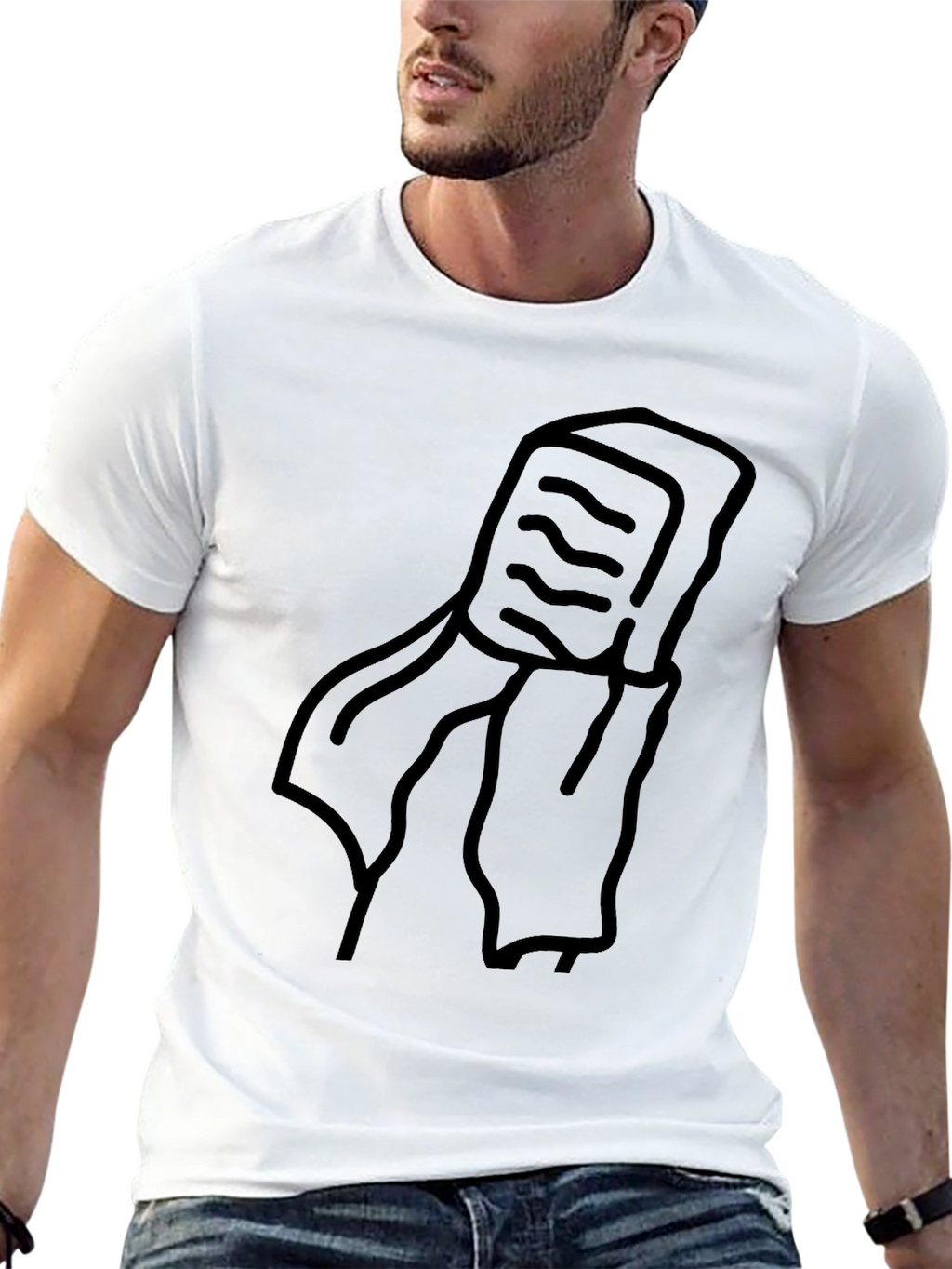 Mens Black Graphic T-Shirt - Retro Cassette Tape Design