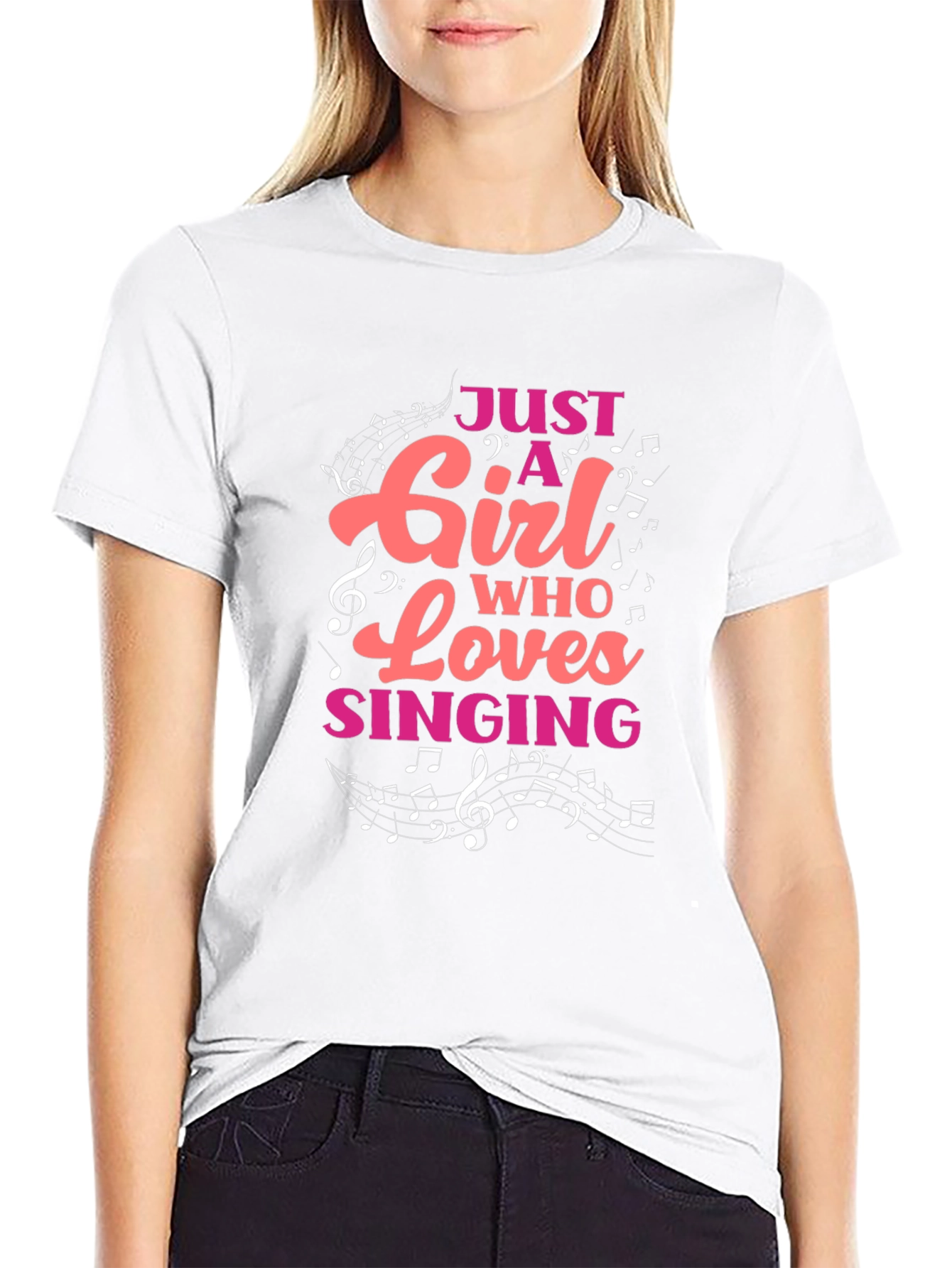 Just A Girl Who Loves Singing T-Shirt