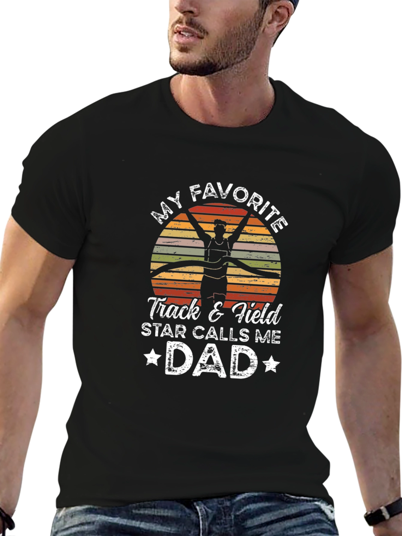 Track & Field Dad T-Shirt: Favorite Star
