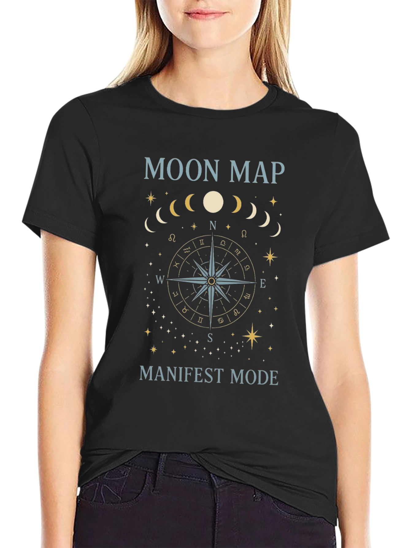 Moon Map Manifest Mode Graphic Tee