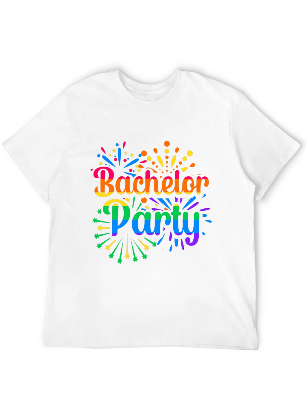 Bachelor Party Rainbow Graphic Tee