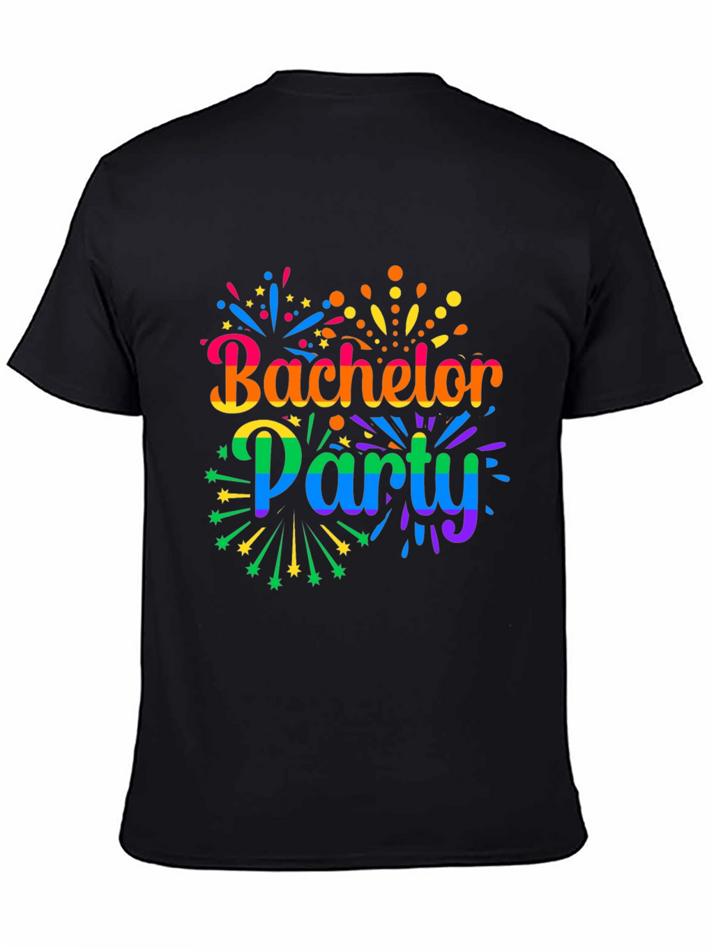 Bachelor Party Rainbow Graphic Tee
