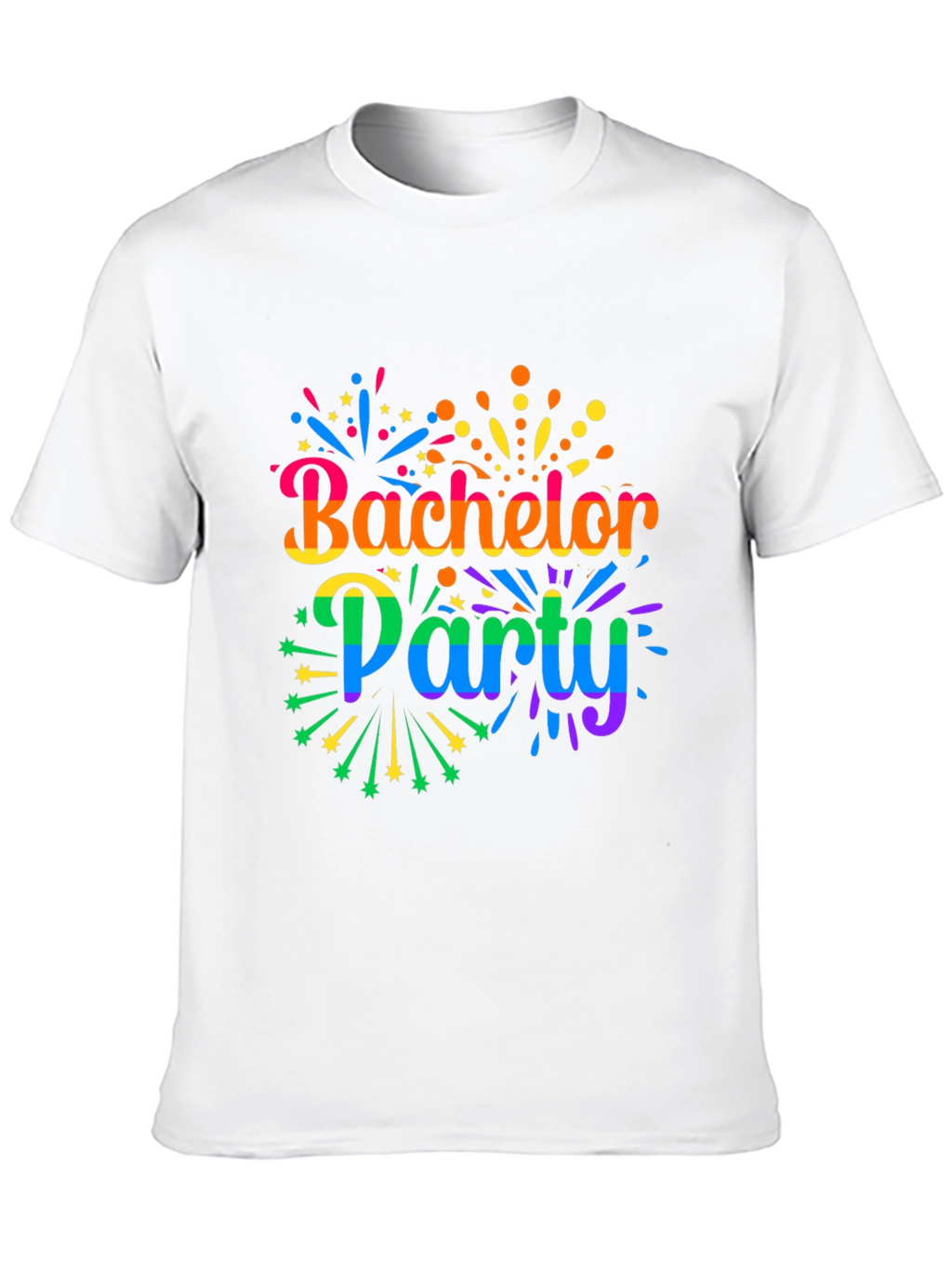Bachelor Party Rainbow Graphic Tee