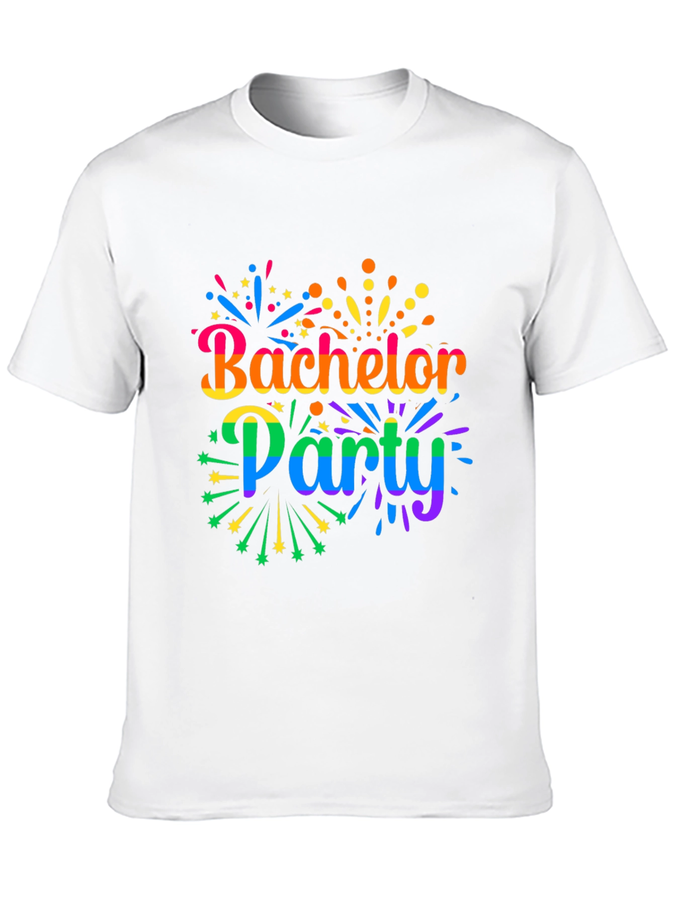 Bachelor Party Rainbow Graphic Tee
