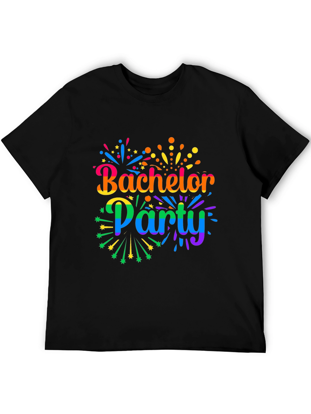Bachelor Party Rainbow Graphic Tee