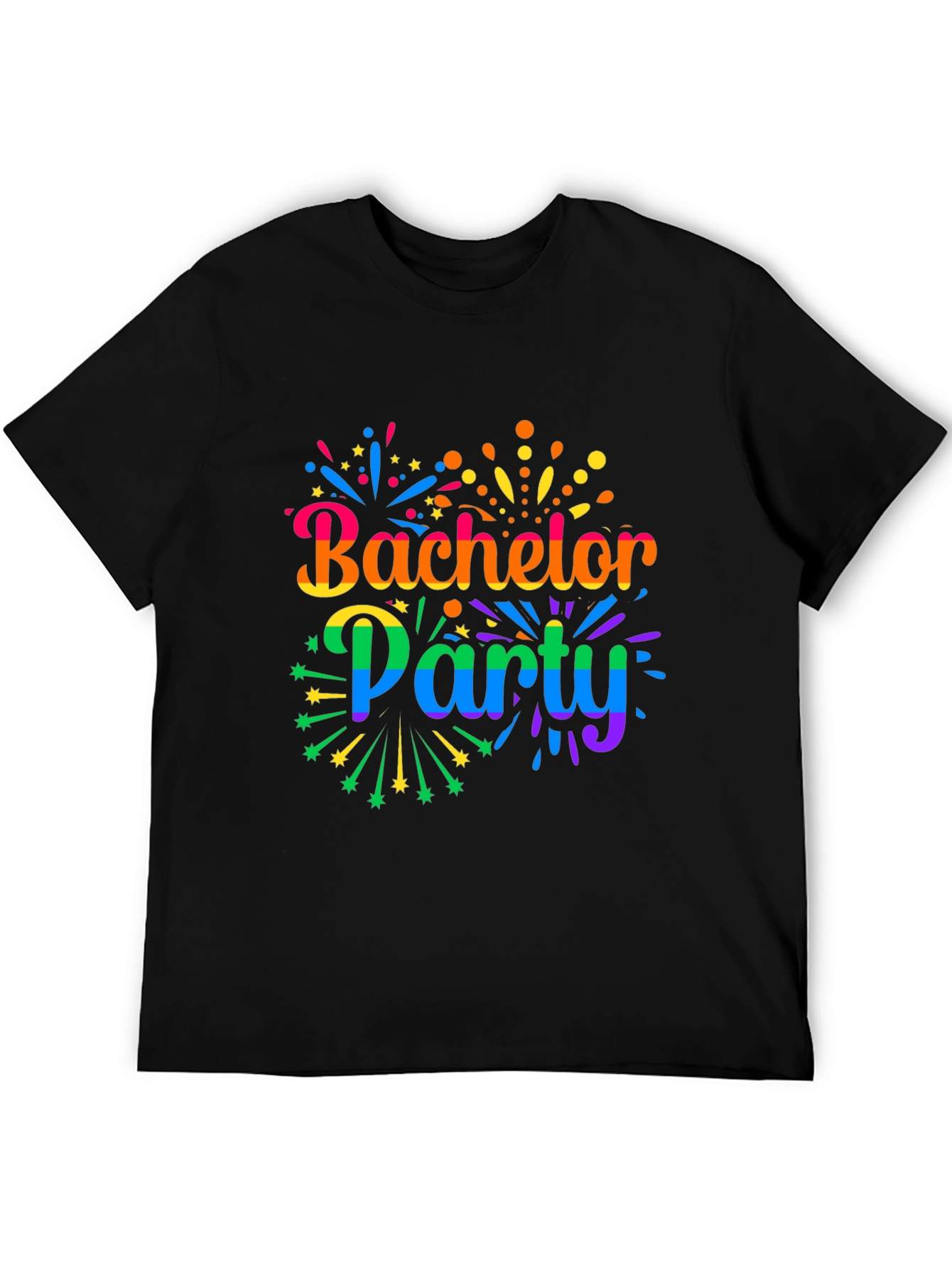 Bachelor Party Rainbow Graphic Tee