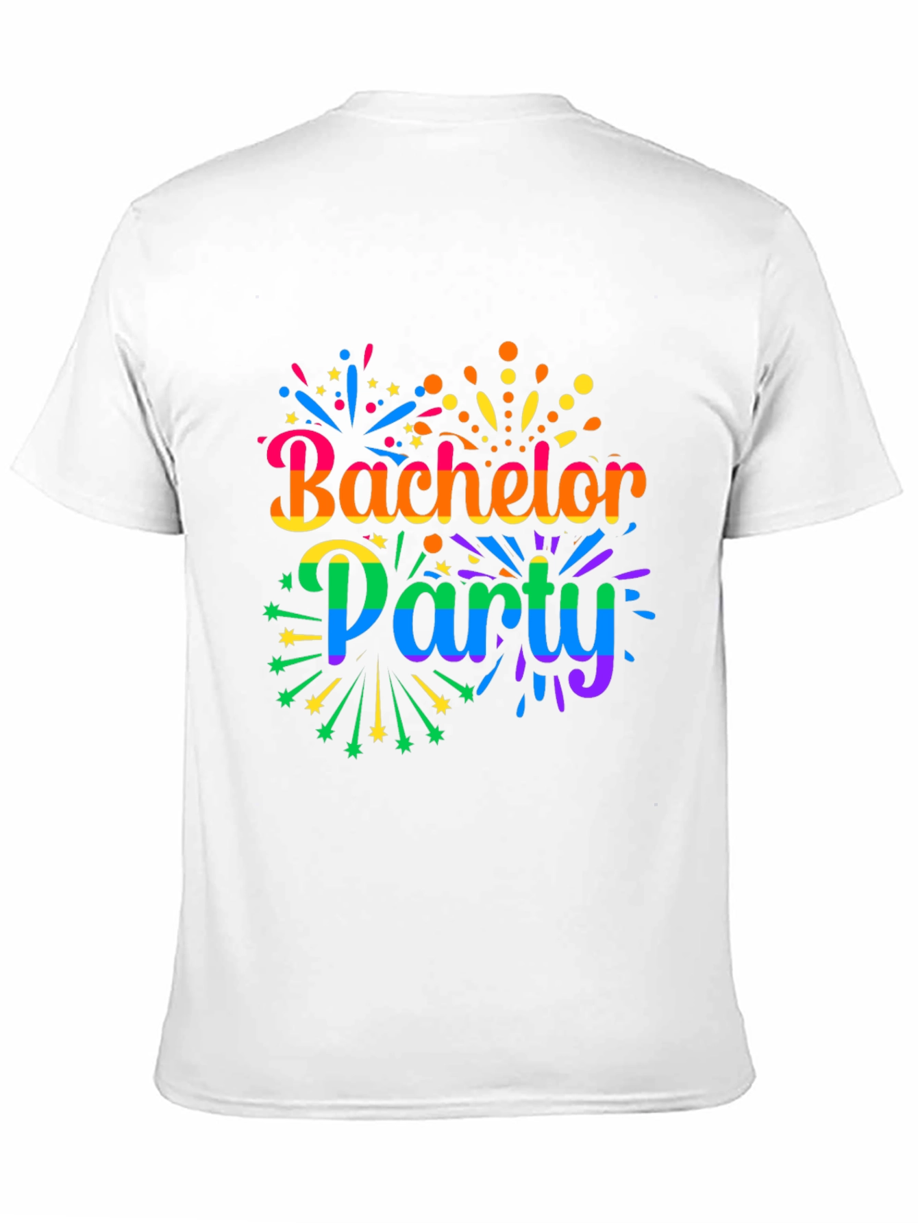 Bachelor Party Rainbow Graphic Tee