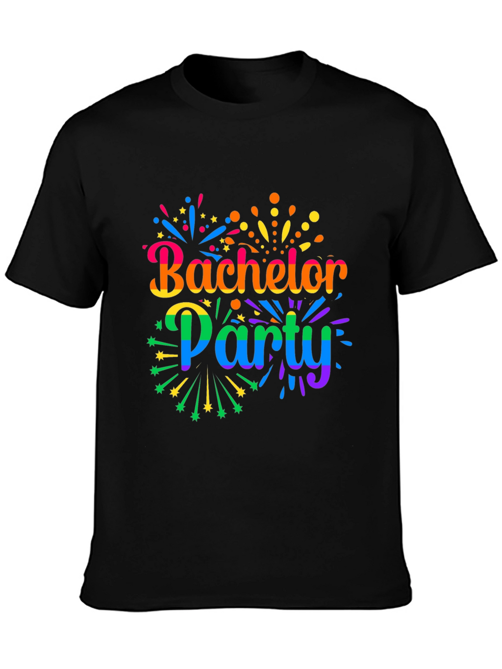 Bachelor Party Rainbow Graphic Tee