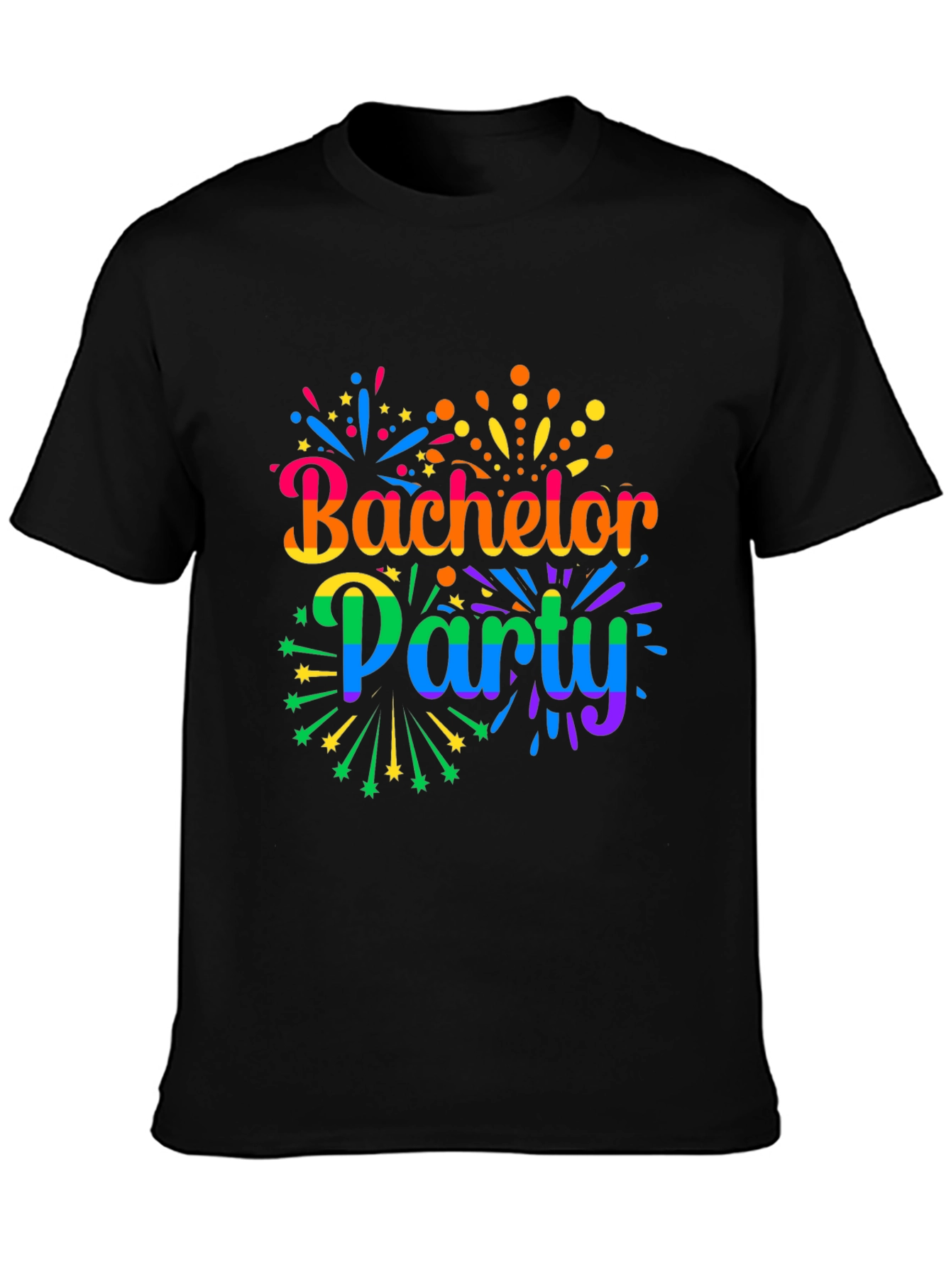 Bachelor Party Rainbow Graphic Tee