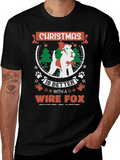 Christmas Wire Fox Terrier Dog T-Shirt