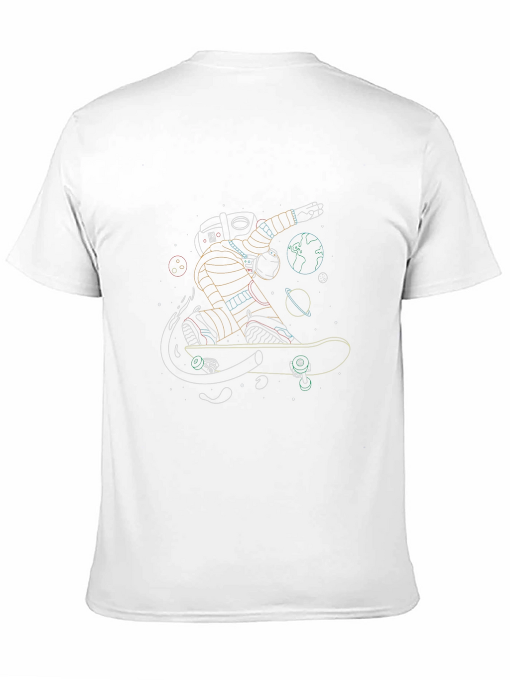 Astronaut Skateboard Tee - Space Graphic T-Shirt